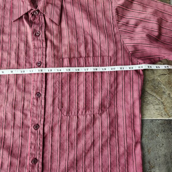Vtg 90s Eclectic Button Down‎ Shirt Mens L Grandpa Style Retro Trucker Long Haul - Picture 10 of 11